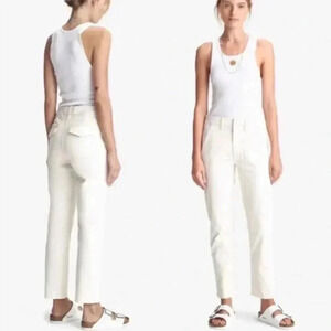 NWT Mother The Straight Shaker Ankle Prep Vanilla size 24